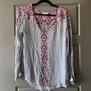 Lucky Brand long sleeve, sheer